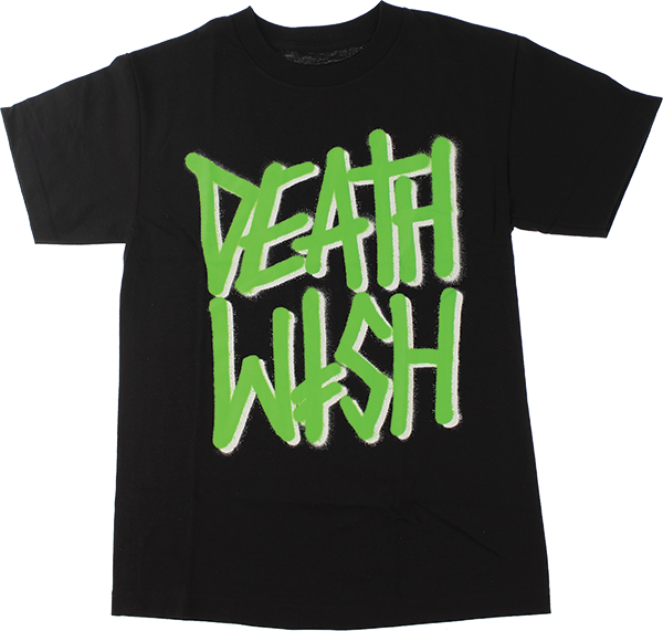Deathwish Deathstack T-Shirt - Size: Large Black/Green