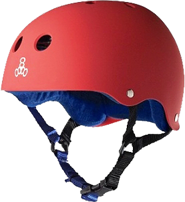 Triple 8 Helmet Red Rubber/Blue