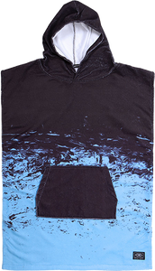 Ocean and Earth Youth Southside Hooded Poncho Black/Blue