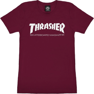 Thrasher Mag Logo Girls T-Shirt - Size: LARGE Maroon