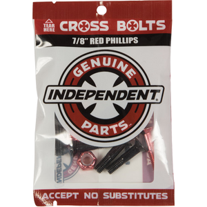 Independent Cross Bolts 7/8" Phillips Black/Red 1set