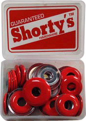 Shortys Bushing Washers Pack/24Sets -Red