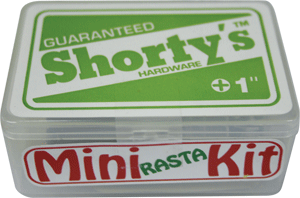Shortys 1" Mini Kit Rasta : Bearings, Hardware, Bushings, Washers