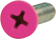 Standard Phillips Bolt 1" Neon Pink Head
