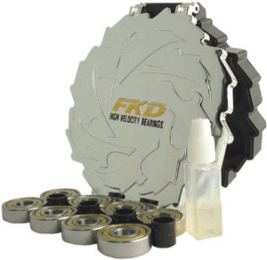 Skateboard Bearings FKD Abec-7 Compact Gold Steel Shield|Universo Extremo Boards