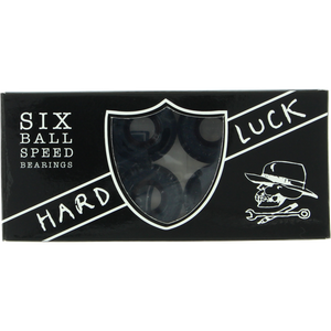 Hard Luck Six Ball Speed Bearings Black Single Set  | Universo Extremo Boards Skate & Surf