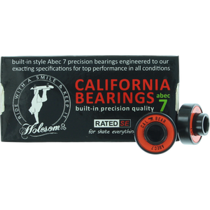 Holesom Californa Abec-7 Bearings Red/Black Single Set   | Universo Extremo Boards Skate & Surf