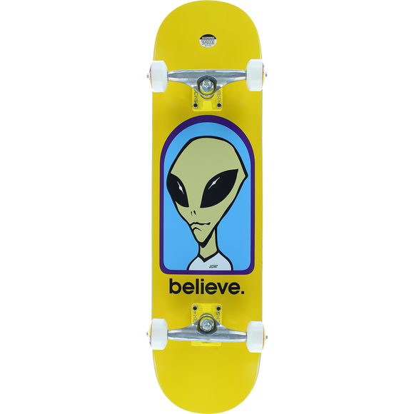 Alien Workshop Believe Complete Skateboard -8.25 Yellow 