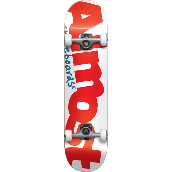 Almost Color Logo Complete Skateboard -7.37 White/Red 