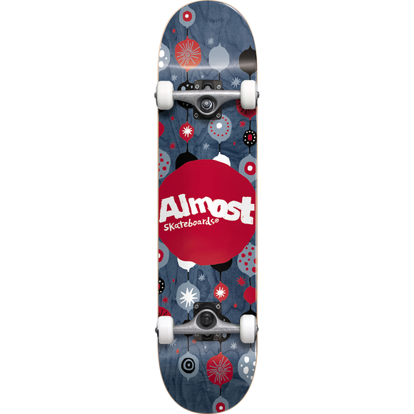 Almost Mid Modern Complete Skateboard -7.0 Navy/Red 