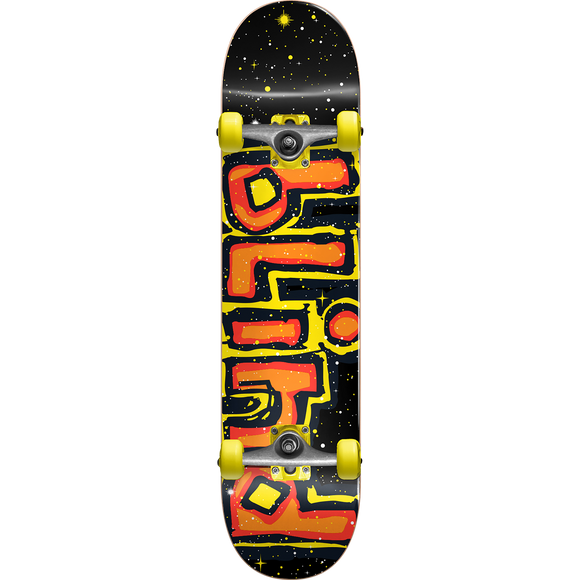 Blind Pint Sized Complete Skateboard -7.0 Black/Neon Yellow/Orange 