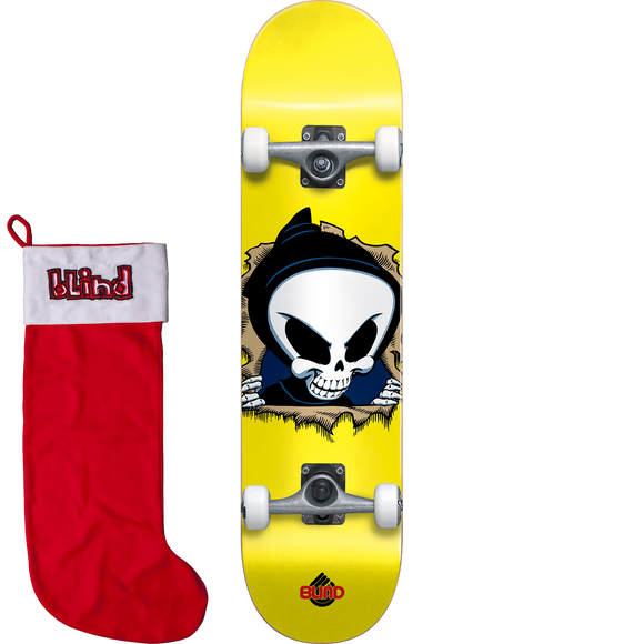 Blind Reaper Ripper W/Stocking Complete Skateboard -7.0 Yellow 