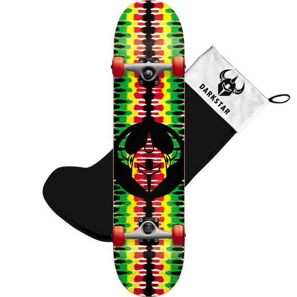 Darkstar Badge Complete Skateboard -7.5 Rasta W/Stocking 