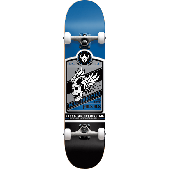 Darkstar Full Throttle Complete Skateboard -7.6 Blue  