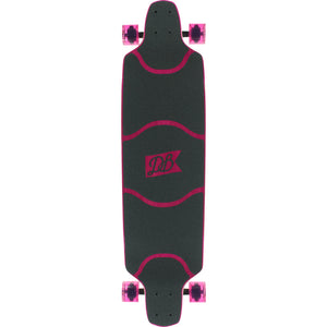 DB Longboards Wanderer Complete Skateboard -10x39 Black/Pink 