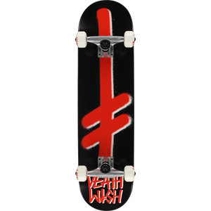 Deathwish Gang Logo Complete Skateboard -7.75 Black/Red/White 