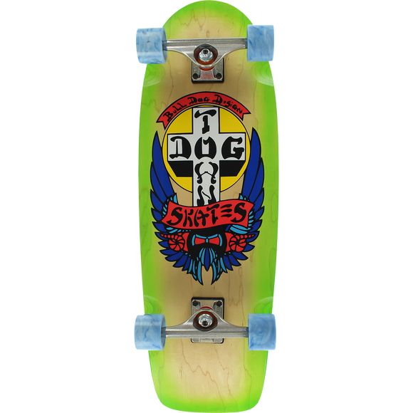 Dogtown Bull Dog Rider Complete Skateboard - 10x30.57 Natural/Green Fade 