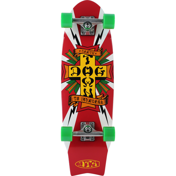 Dogtown Death To Invaders Mini Complete Skateboard -8.5x28.75 Red