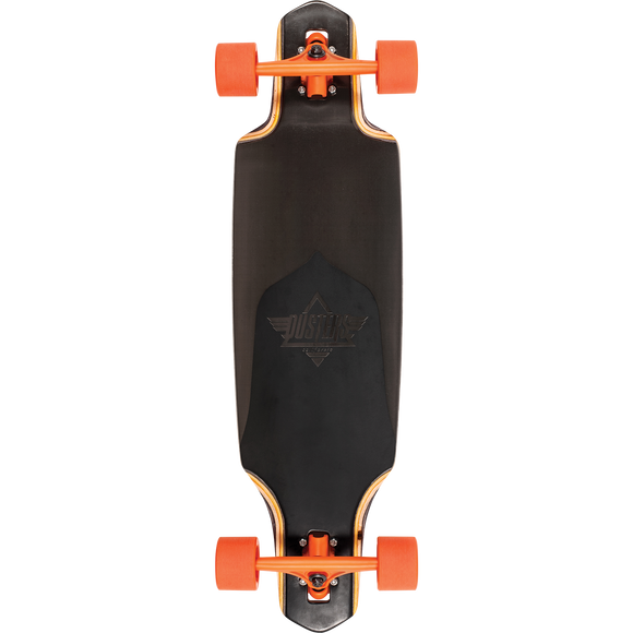 Dusters Channel Prism Complete Skateboard -9.12x34 Black/Orange 