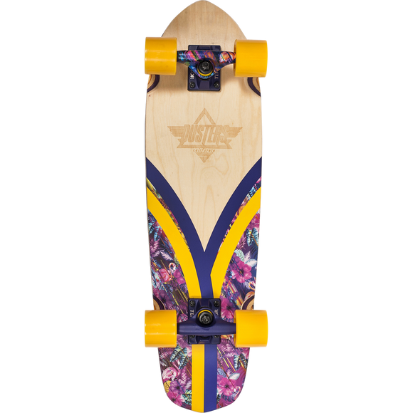 Dusters Flashback Trippycal Complete Skateboard -7.9x28 Natural/Purple/Yellow 