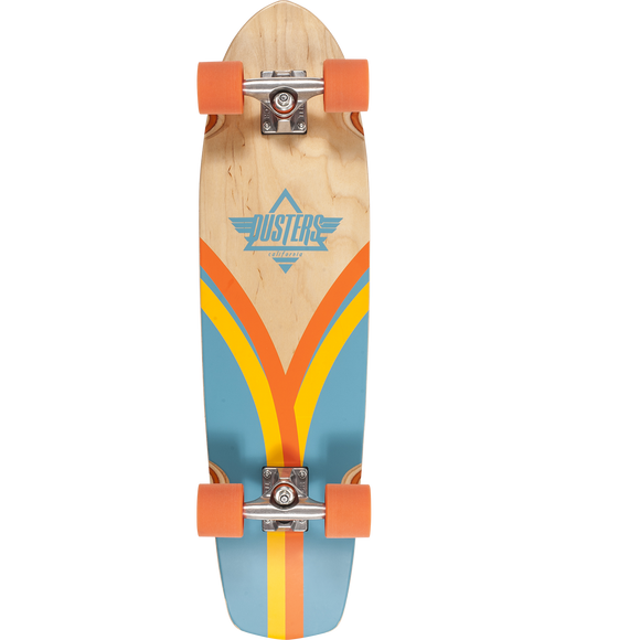 Dusters Flashback Complete Skateboard -8.5x31 Orange/Blu 