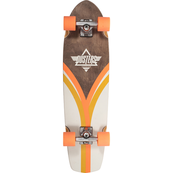 Dusters Flashback Cruiser Complete Skateboard -8.5x31 Off White 
