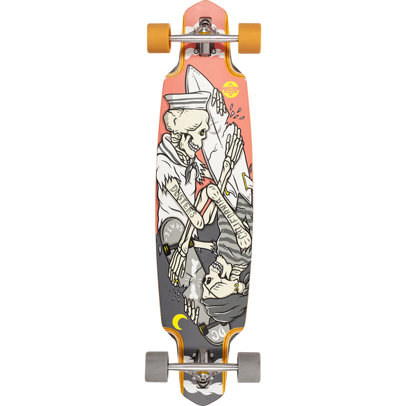 Dusters Kentaro Lb Complete Longboard Skateboard -9.12x38 Grey/Pink 