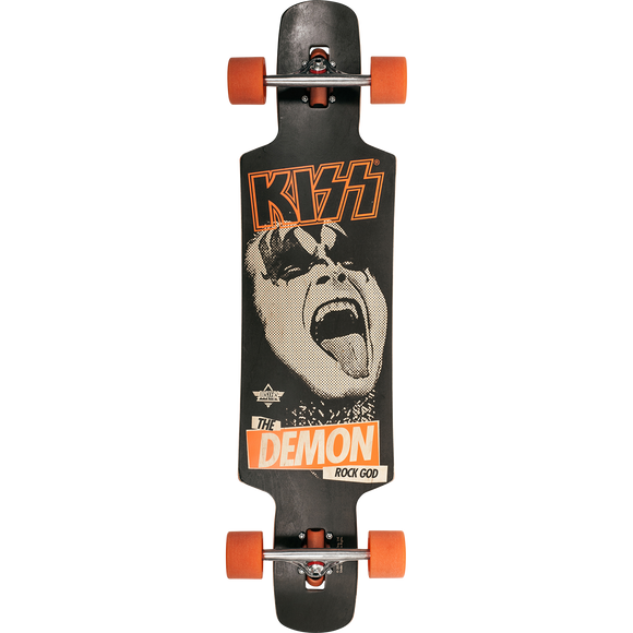 Dusters Kiss Lb Complete Longboard Skateboard -9.5x38.5 Black/Orange 