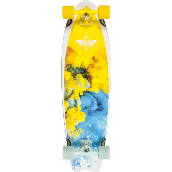 Dusters Kosher Retro Complete Skateboard -9.5x33 Blue/Yellow 