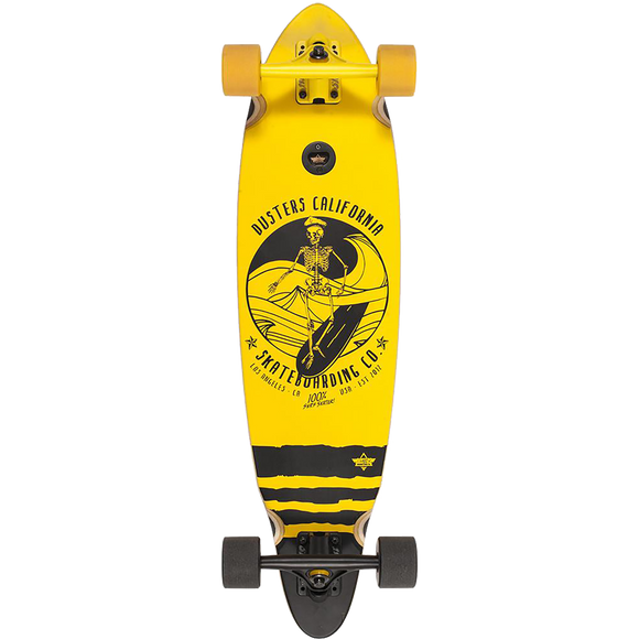 Dusters Skipper Complete Longboard Skateboard -8.5x33 Yellow/Black 