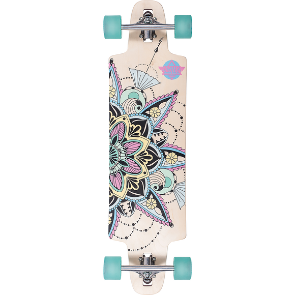 Dusters Vida Complete Skateboard -9.5x36 White/Blu 