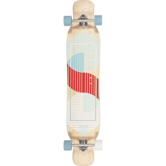Dusters Wanderlust Complete Skateboard -9.5x47 Natural/Blue/Red 
