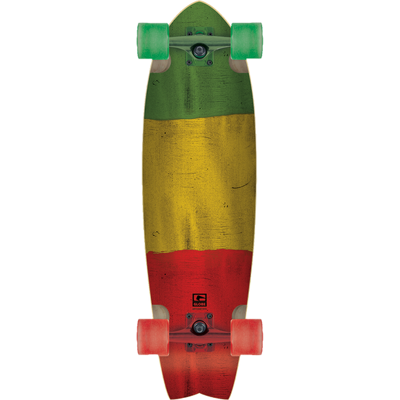 Globe Chromantic Complete Skateboard -9.7x33 Rasta W/Tailpad 