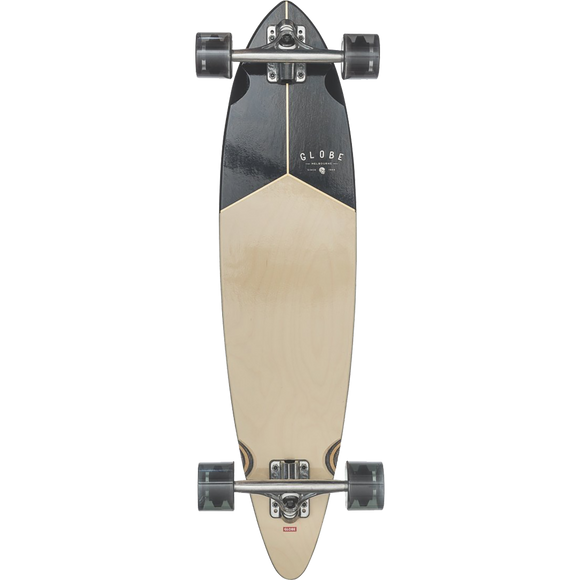 Globe Pintail 34 Complete Skateboard -8x34 Walnut/Black 