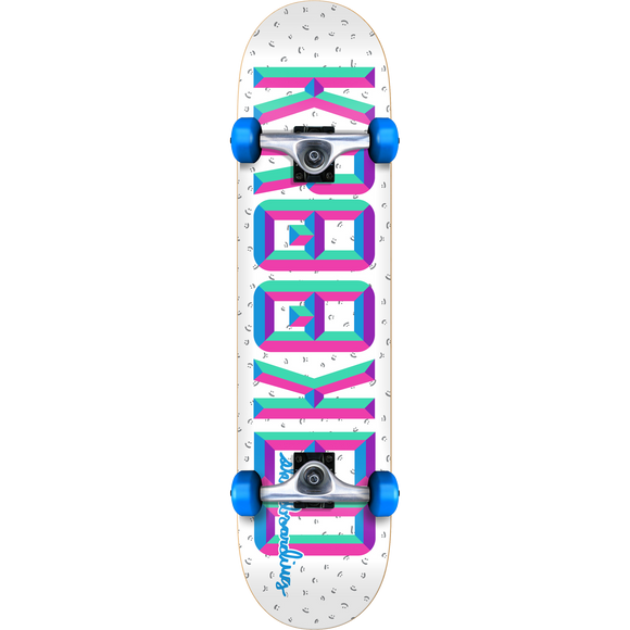 Krooked Bevel Mini Complete Skateboard -7.3 White | Universo Extremo Boards Skate & Surf