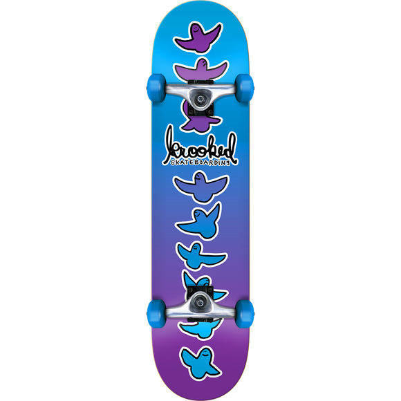 Krooked Birdical Fades Complete Skateboard -8.25 Blue/Pur 
