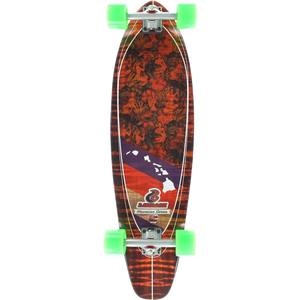 Layback Hawaiian Aloha Complete Skateboard -9.75x38