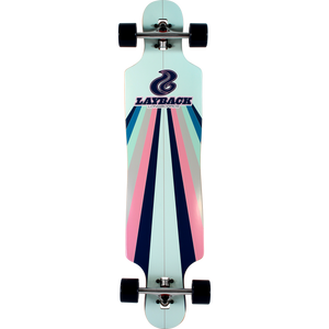 Layback Sunstripe Drop Through Longboard Complete Skateboard -9.75x40 Mint 