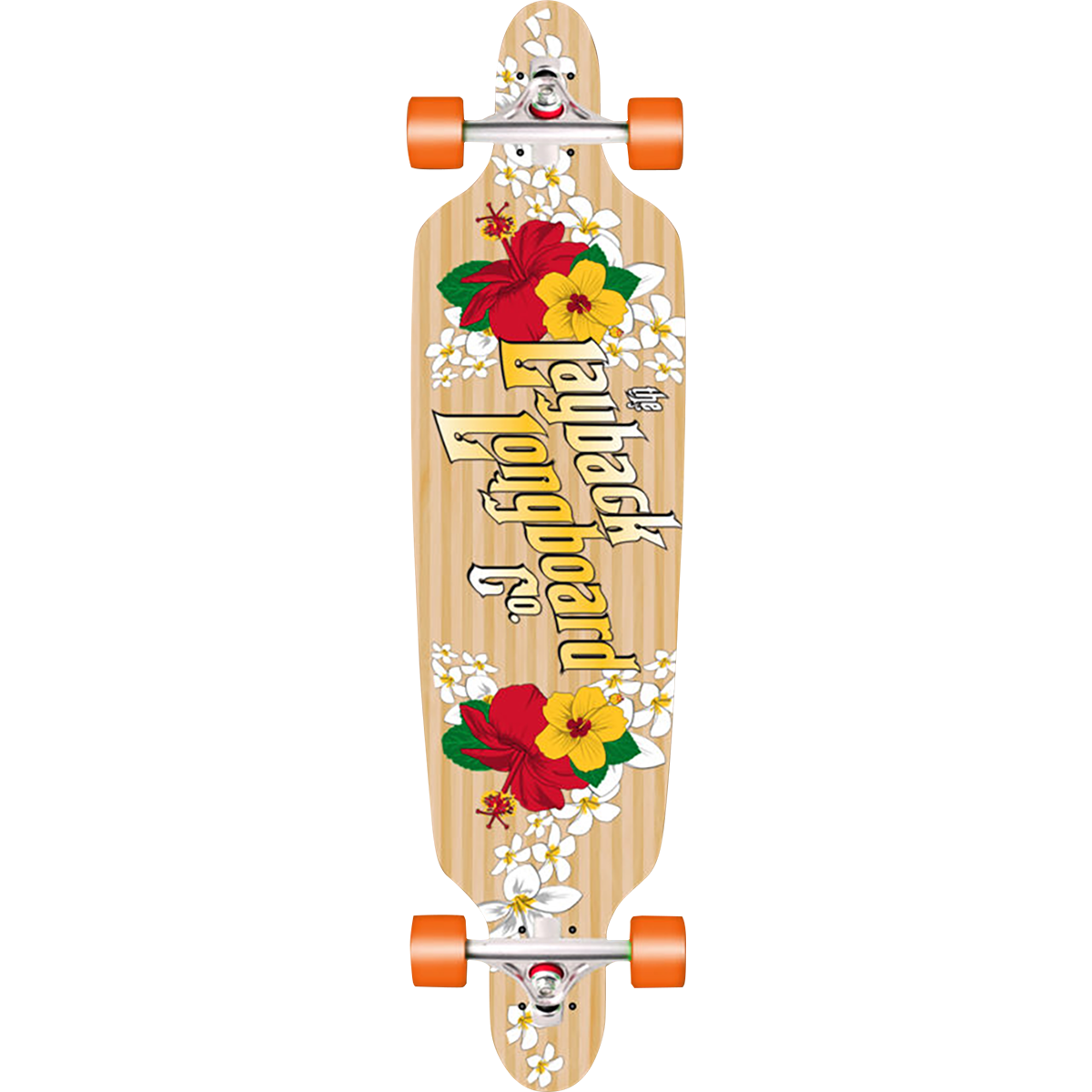 Layback Wahini Bamboo Drop Through Complete Longboard Skateboard -9.5x41