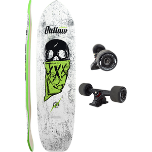 Moonshine-Mfg Outlaw 2018 Complete Skateboard -9.75x38.25 White/Green 