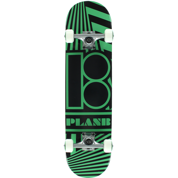 Plan B Angular Complete Skateboard -7.7 Black/Green | Universo Extremo Boards Skate & Surf