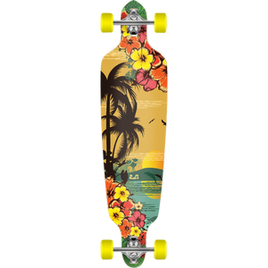 Punked Drop Through Complete Longboard Skateboard -9x41.25 Tropical Day 