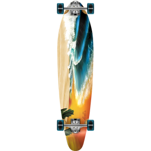 Punked Kicktail Complete Skateboard -10x40 Beach  