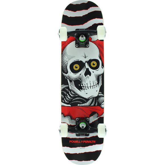 Powell Peralta Ripper Complete Skateboard -7x28 Silver/Black/Red 