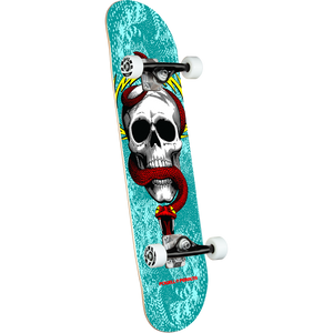 Powell Peralta Skull & Snake Complete Skateboard -7.75 Turquoise 