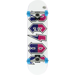 Real New Deeds Lg Complete Skateboard -8.0 White/Blue/Pink 