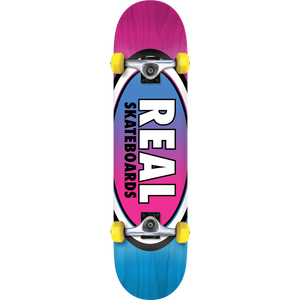 Real Oval II Fade Mini Complete Skateboard -7.3 Blue/Pink | Universo Extremo Boards Skate & Surf