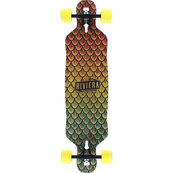 Riviera Beta Fish Drop Through Complete Skateboard -9.5x38