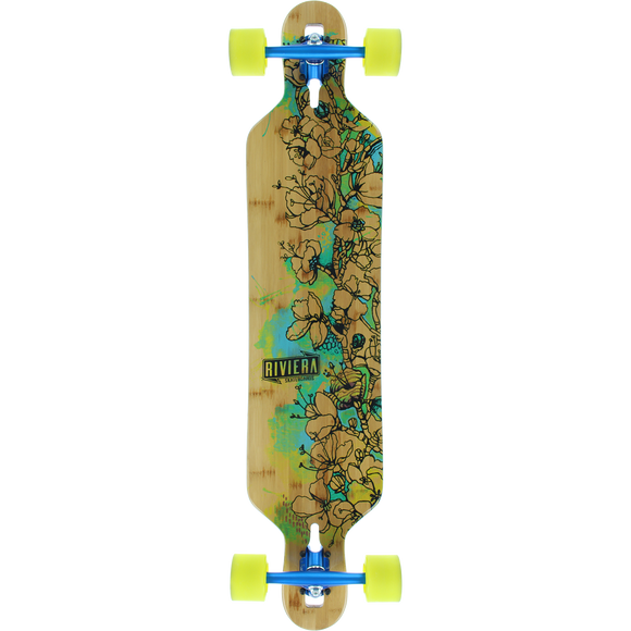 Riviera Water Blossoms Complete Longboard Skateboard -9.5x38 