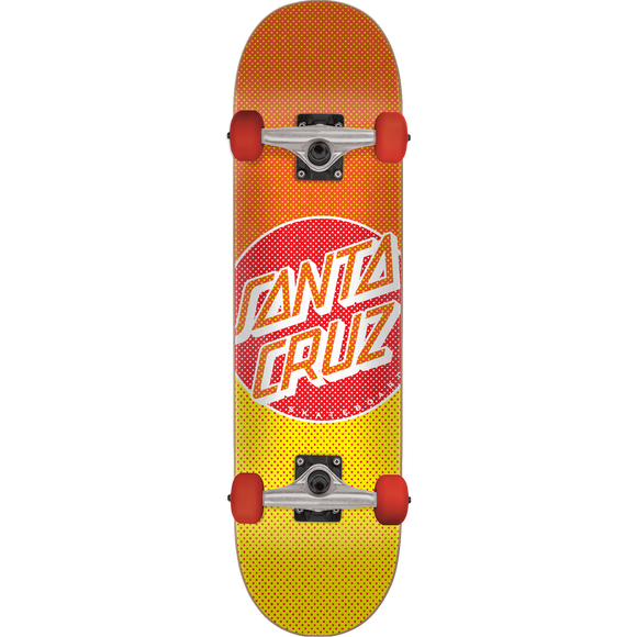 Santa Cruz Process Dot Complete Skateboard -7.5 Orange/Yellow